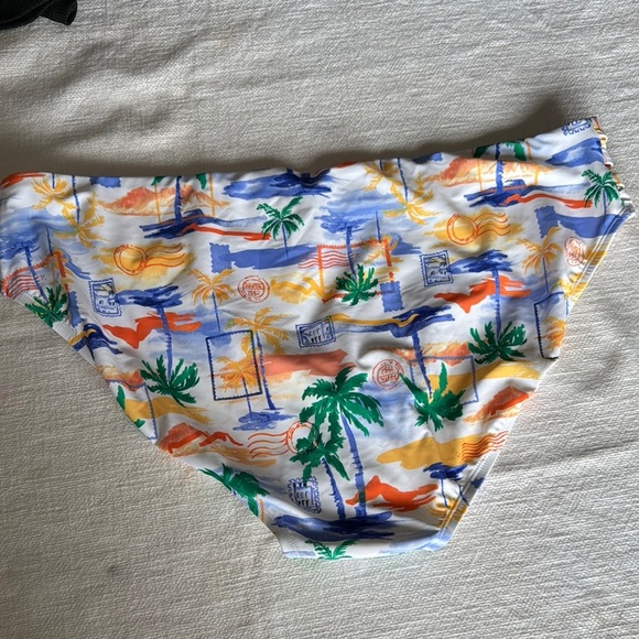 Time and Tru Tropical Print Bikini Bottom - Picture 2 of 4